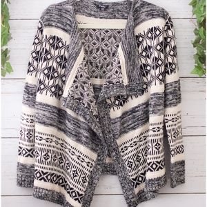 Rhapsody Boho Slouch Sweater Open Front Medium